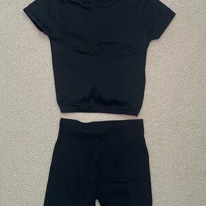 Black Two-Piece Activewear Set